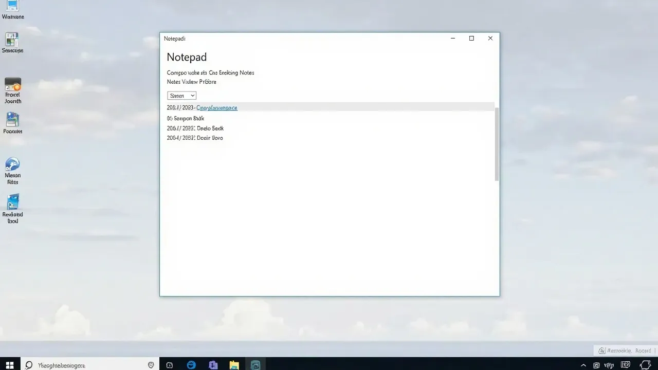 Desktop notes notepad